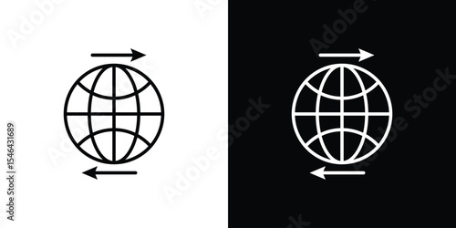 Import export icon in black. flat graphic vector icon