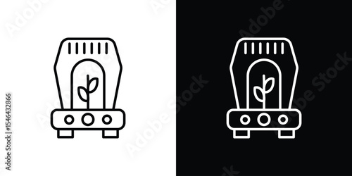 Incubator icon in black. flat graphic vector icon