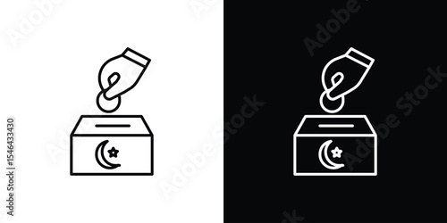 Infaq icon in black. flat graphic vector icon