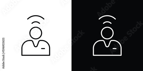Influencer icon in black. flat graphic vector icon