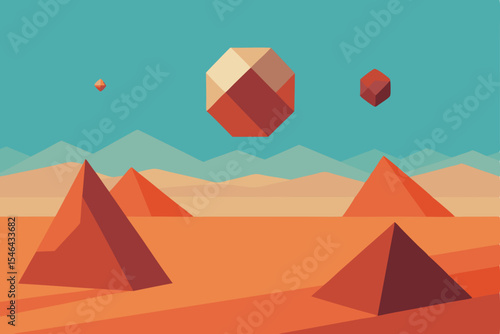 pyramids in the desert