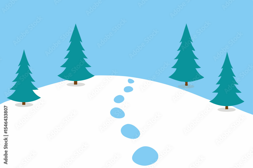 Obraz premium christmas tree with snow