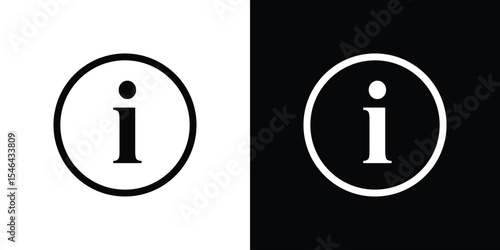 Info icon in black. flat graphic vector icon