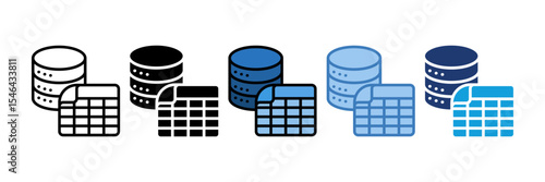 Database Table Icon Element For Design
