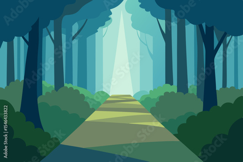 3d rendered illustration of a green forest