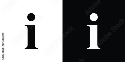Info icon in black. flat graphic vector icon