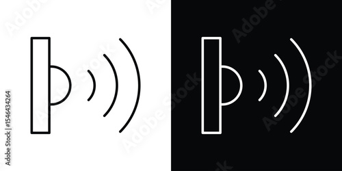 Infrared icon in black. flat graphic vector icon