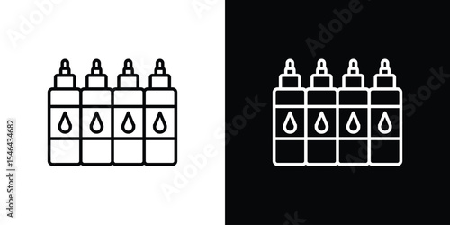 Ink cartridge icon in black. flat graphic vector icon