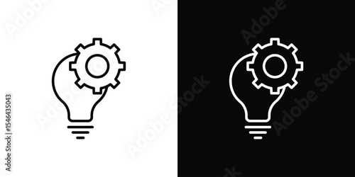 Innovation icon in black. flat graphic vector icon
