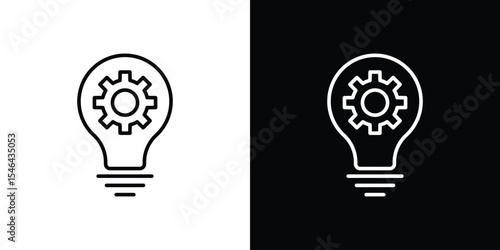Innovation icon in black. flat graphic vector icon