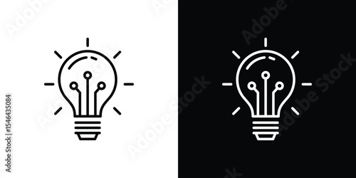 Innovation icon in black. flat graphic vector icon