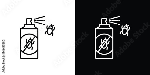 Insecticide icon in black. flat graphic vector icon