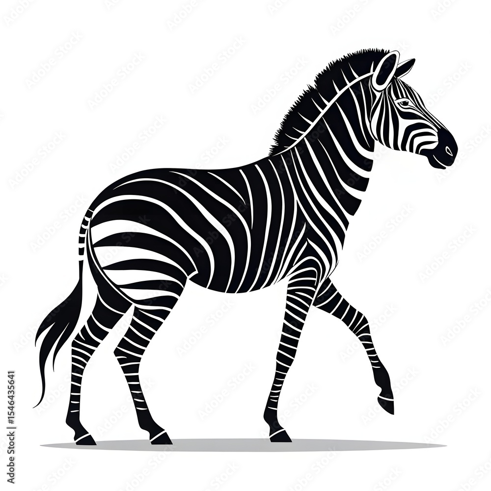 Obraz premium zebra isolated on white