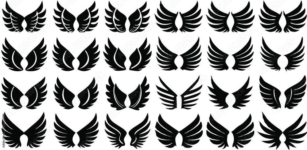 Fototapeta premium Elegant Wing Designs for Creative Projects and Branding
