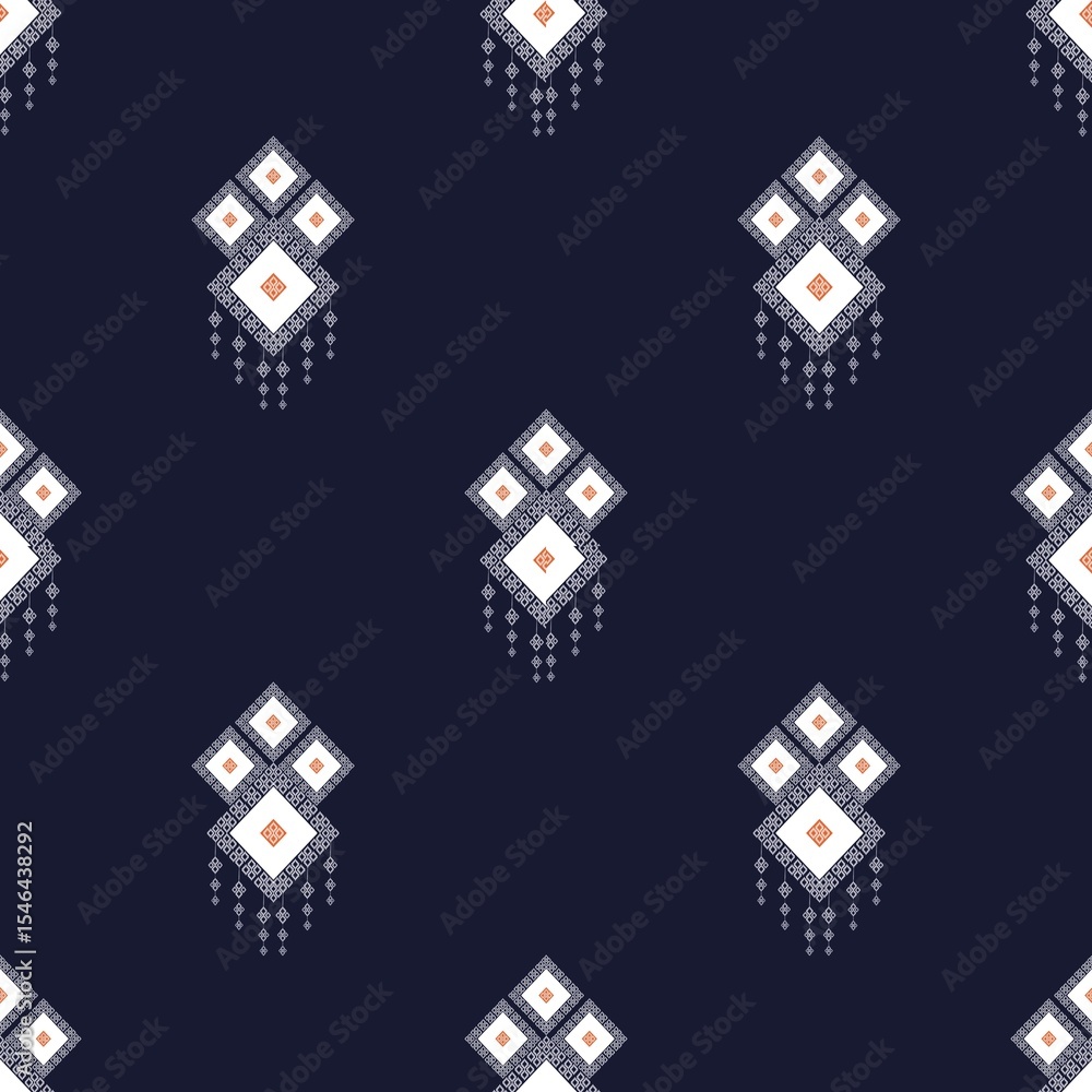 Naklejka premium Geometric ethnic pattern design for decoration, wallpaper, background, clothing , fabric texture 