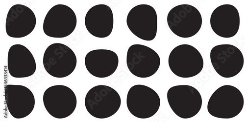Blob shapes  black collection vector design elements isolated. Random blob circles icon set. Isolated on a white background.  