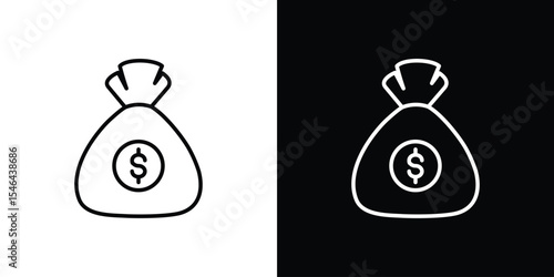 Investment icon in black. flat graphic vector icon