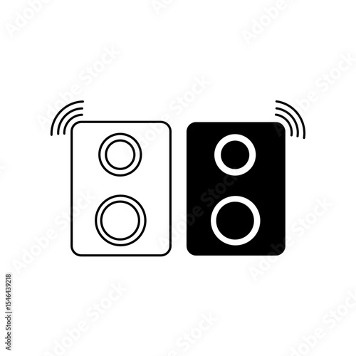 Black Speaker Icon with Sound Waves. Speaker icon illustration. Volume vector icon. 


