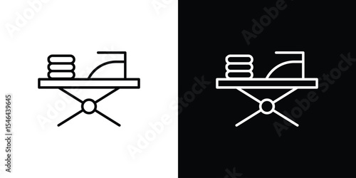 Iron board icon in black. flat graphic vector icon