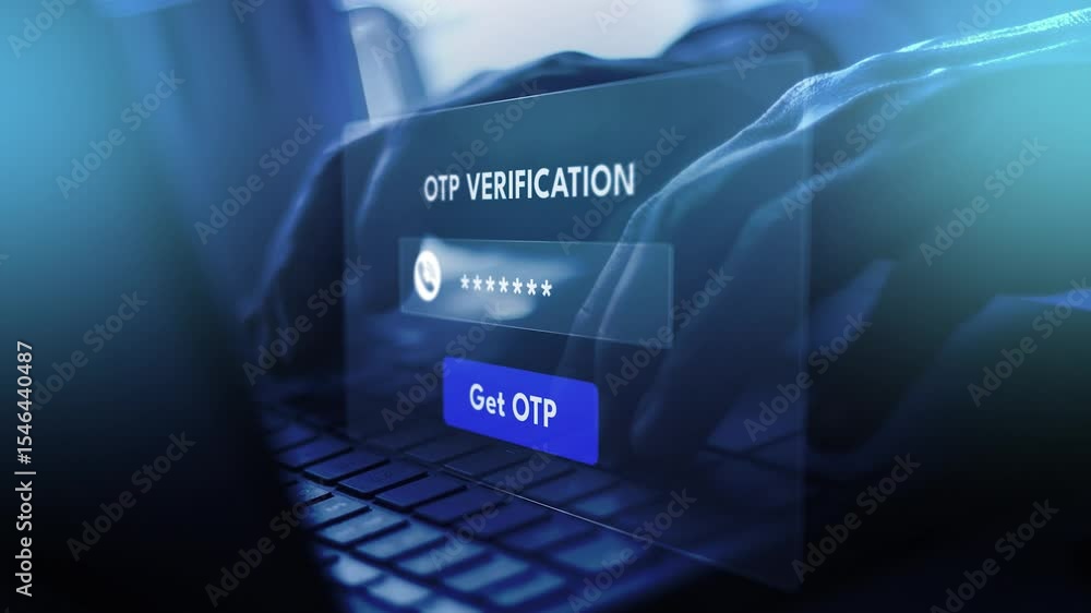 OTP Verification Animation, Phone Authentication, Secure Login, Cyber ...