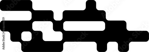 Formas estéticas. Concepto de figuras geométricas. Ondas. Cuadrados. Codigo de barras. Formas. Abstract geometric. Vector creative design. Geometric shapes. Stickers, aesthetic. Vector
