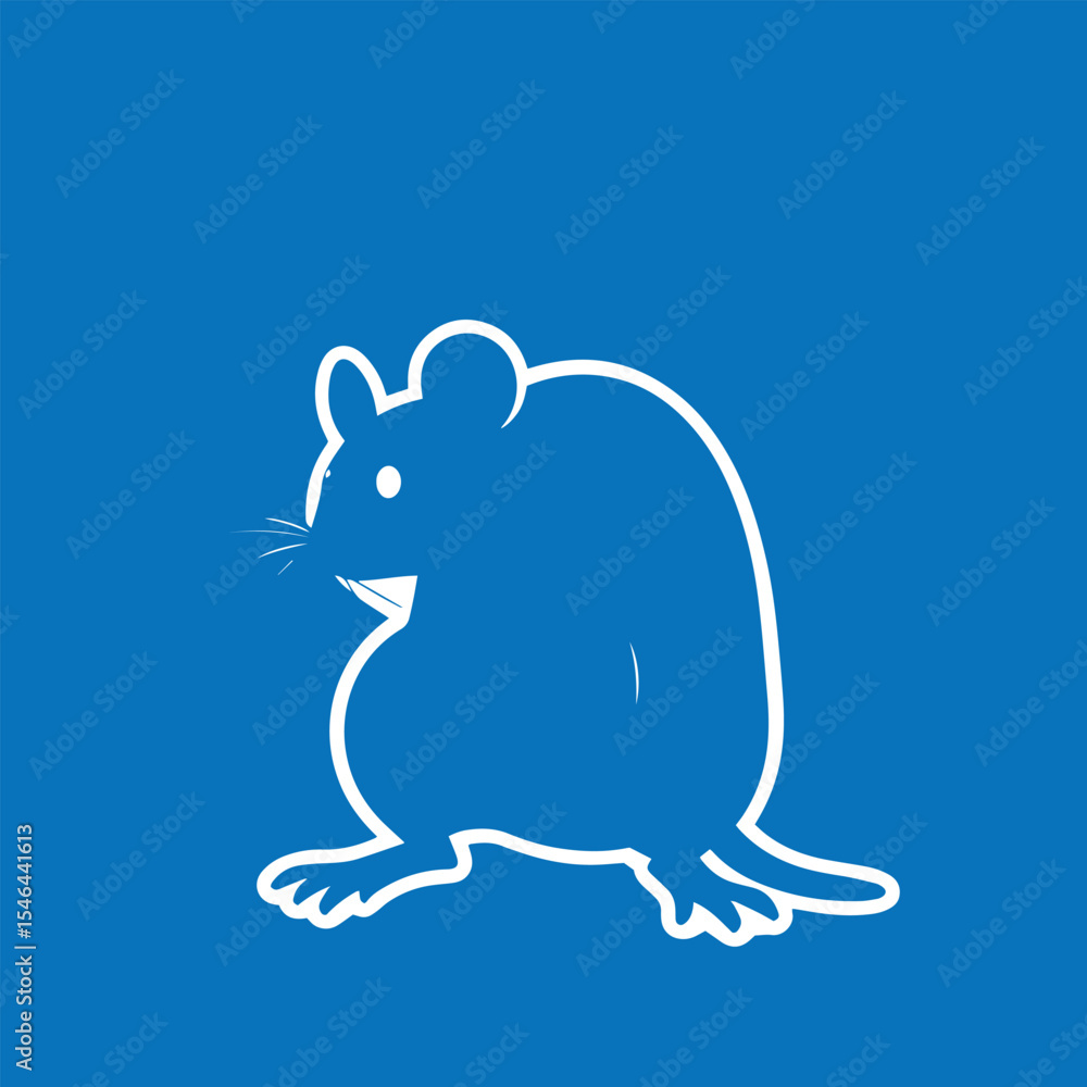 Obraz premium Mouse silhouette concept vector illustration design.