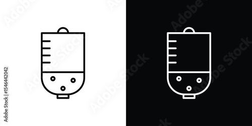IV icon in black. flat graphic vector icon