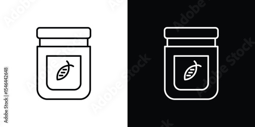 Jam icon in black. flat graphic vector icon