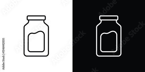 Jar icon in black. flat graphic vector icon