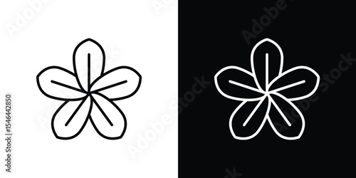 Jasmine icon in black. flat graphic vector icon