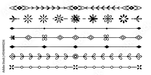 Hand drawn decorative borders and dividers