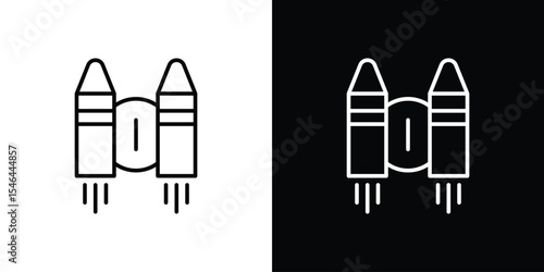 Jetpack icon in black. flat graphic vector icon