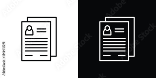 Job appslication icon in black. flat graphic vector icon