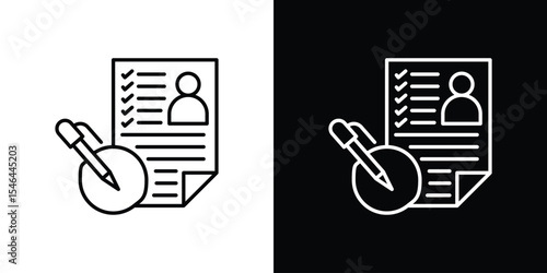 Job description icon in black. flat graphic vector icon