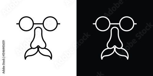 Joke day icon in black. flat graphic vector icon