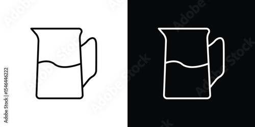 Jug icon in black. flat graphic vector icon