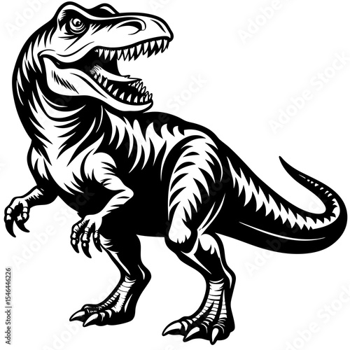 Wallpaper Mural Tyrannosaurus rex dinosaur isolated on white background Torontodigital.ca