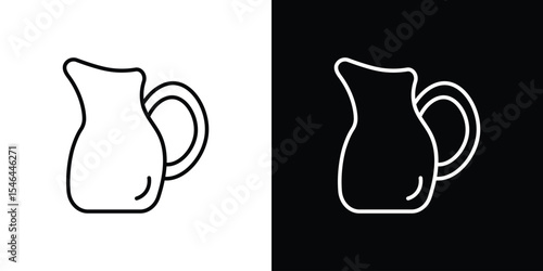 Jug icon in black. flat graphic vector icon