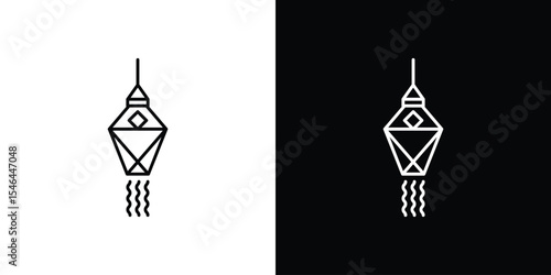 Kandeel icon in black. flat graphic vector icon