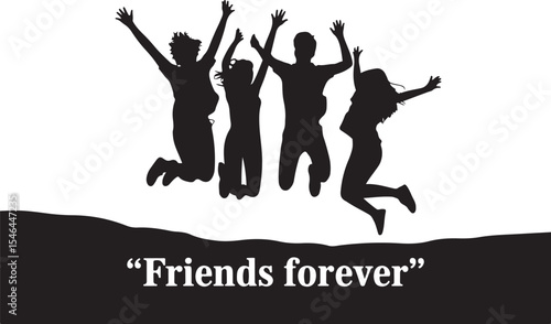 friend forever love jumpers vector
