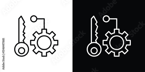 Key factor icon in black. flat graphic vector icon