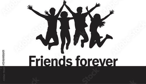 friend forever love jumpers vector