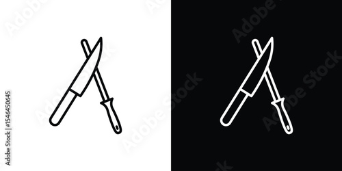 Knife sharpener icon in black. flat graphic vector icon