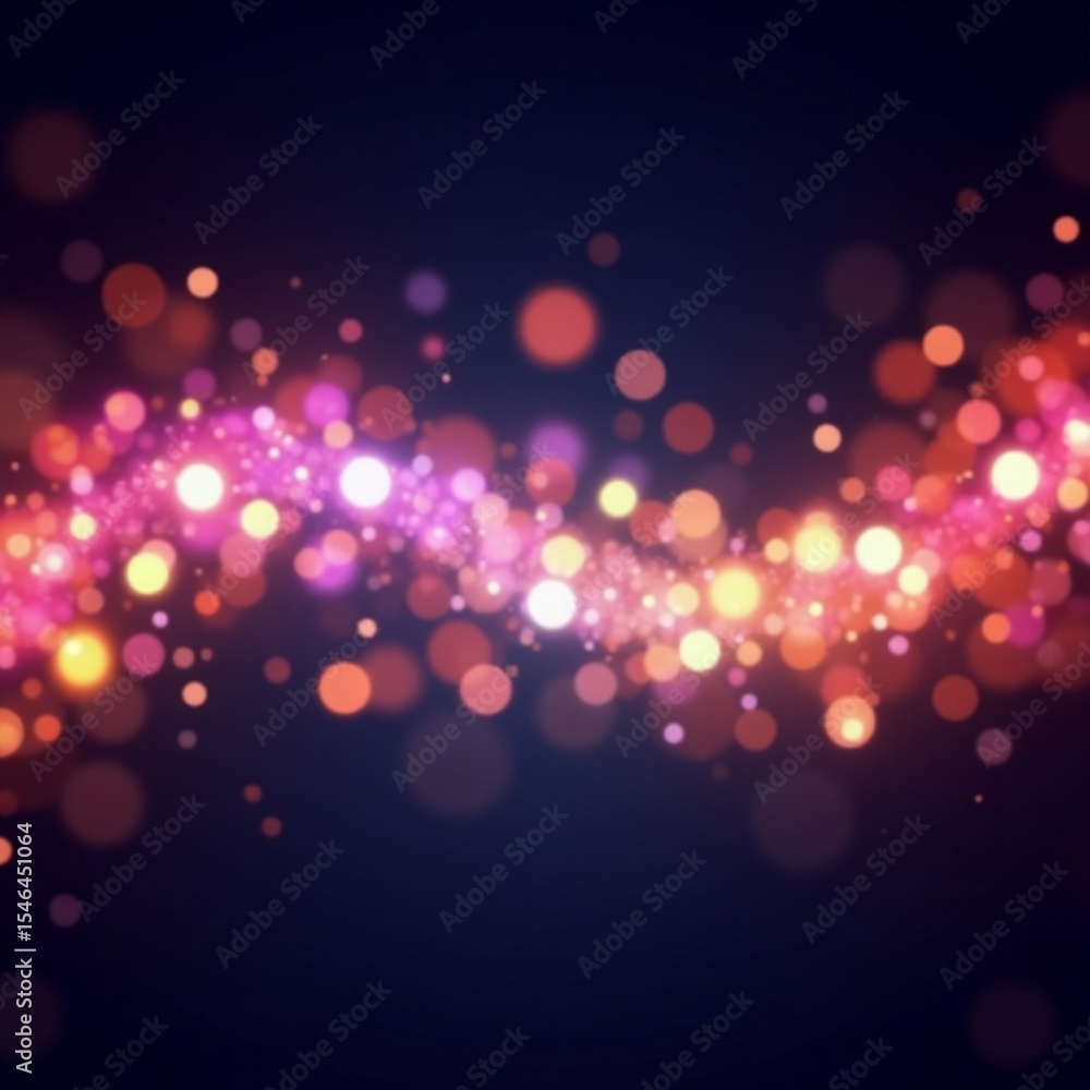 Wave like pulses of colorful bokeh lights background Wave like pulses of colorful bokeh lights background