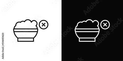 Lack of appsetite icon in black. flat graphic vector icon