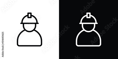 Labour icon in black. flat graphic vector icon