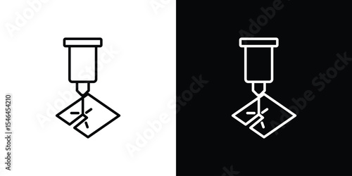 Laser machine icon in black. flat graphic vector icon