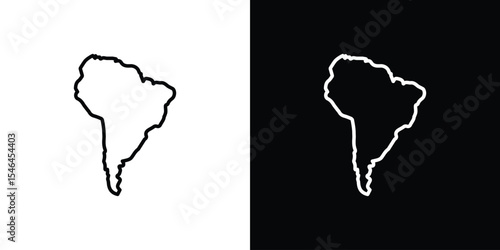 Latin america icon in black. flat graphic vector icon