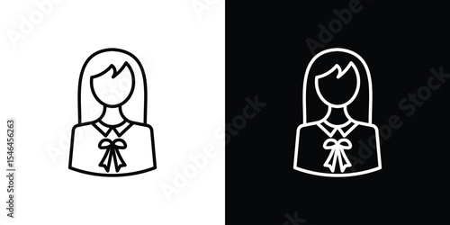 Lawyer icon in black. flat graphic vector icon