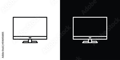 LCD icon in black. flat graphic vector icon